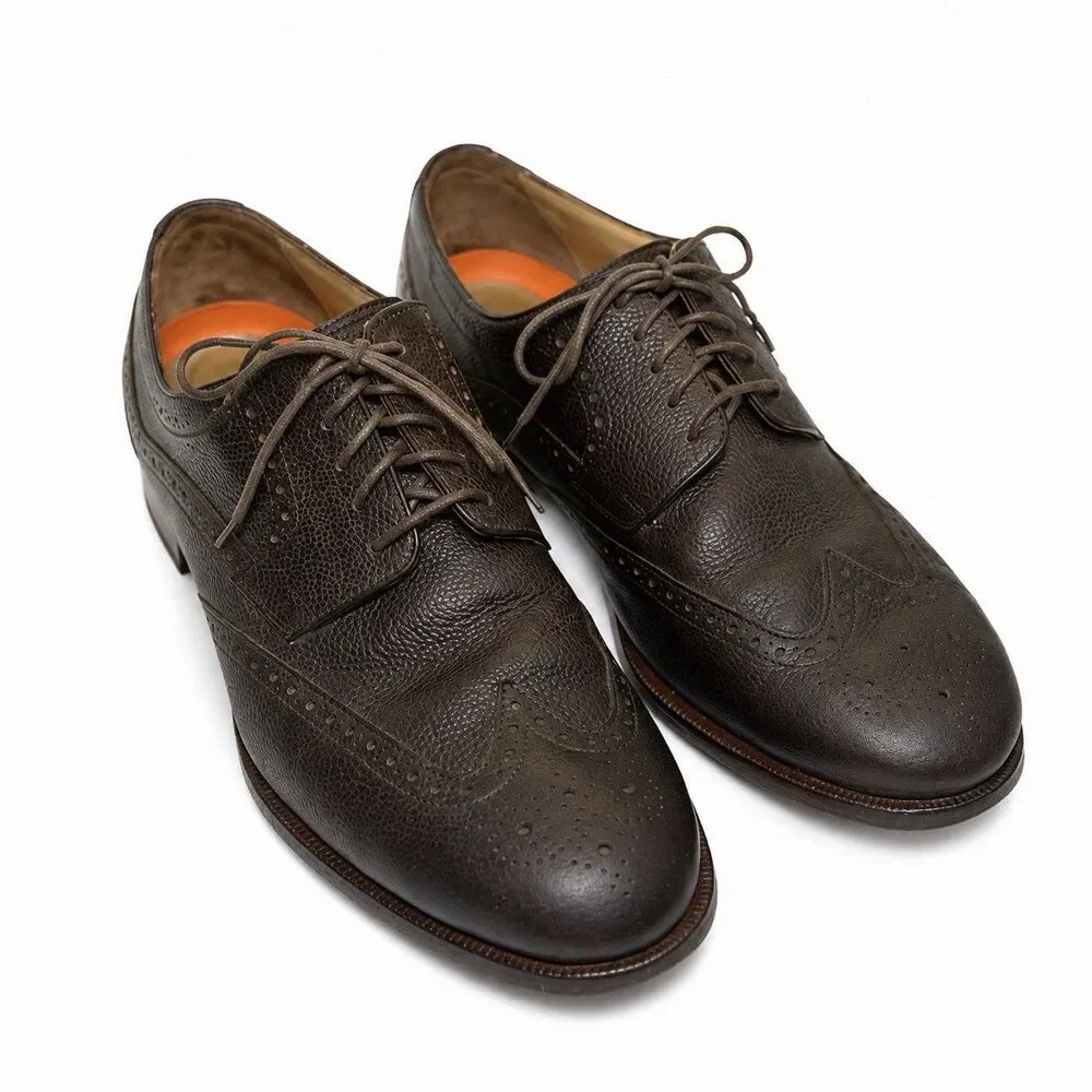 Cole Haan Men's Carter Grand Wing Oxford Chestnut Grain Size 10.5 Wide